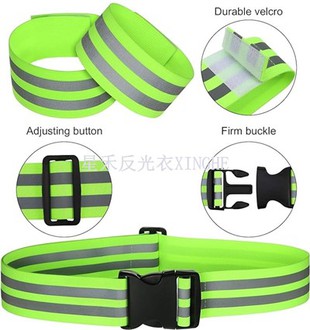 کمربند بازتابی ایمنی کمربند PT کمربند بازتابی کمر برای بازو، مچ، مچ پا، دویدن پا دوچرخه سواری ماراتن پیاده روی