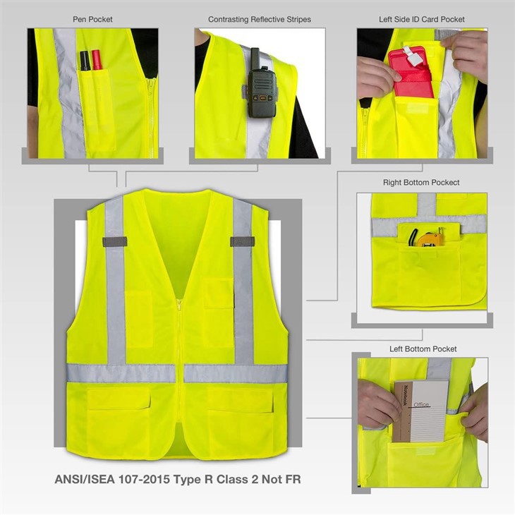 Fluorescent Yellow Safety Vest